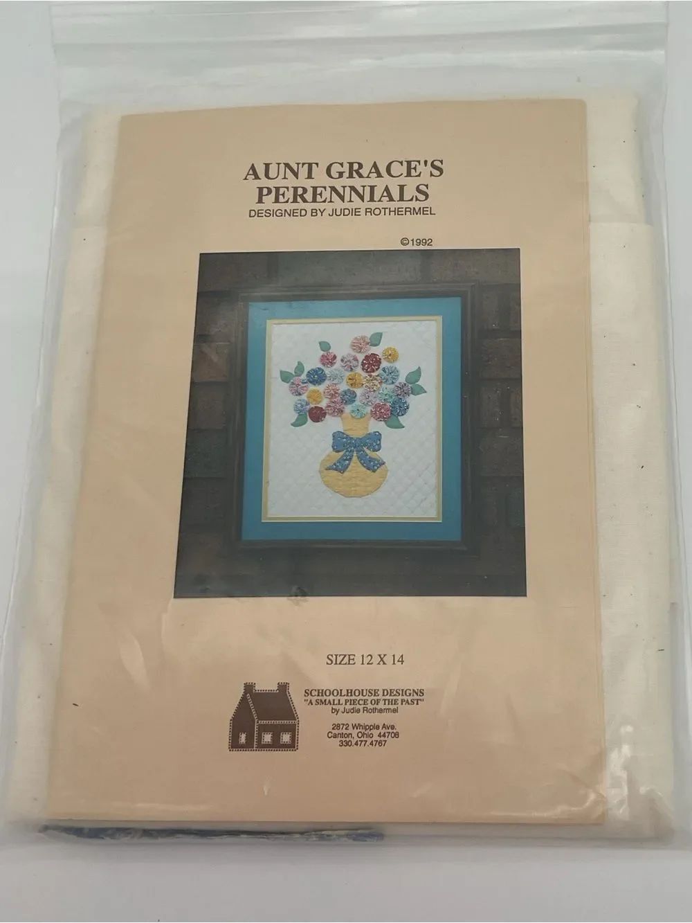 Vintage Aunt Grace’s Perennials 12x14 Quilt Wall Art Kit